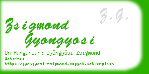 zsigmond gyongyosi business card
